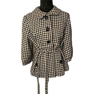 Tabitha Black and White Houndstooth Blazer